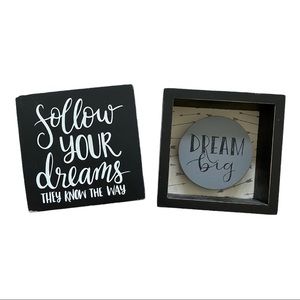 Two 4x4 Motivational Block SIGNS Perfect For You!